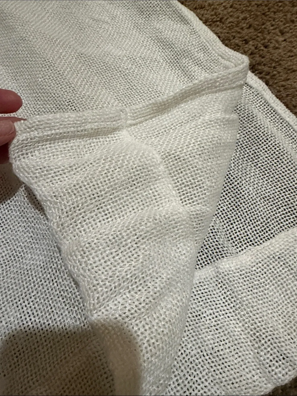 Restoration Hardware Linen optic white Curtain Panel.